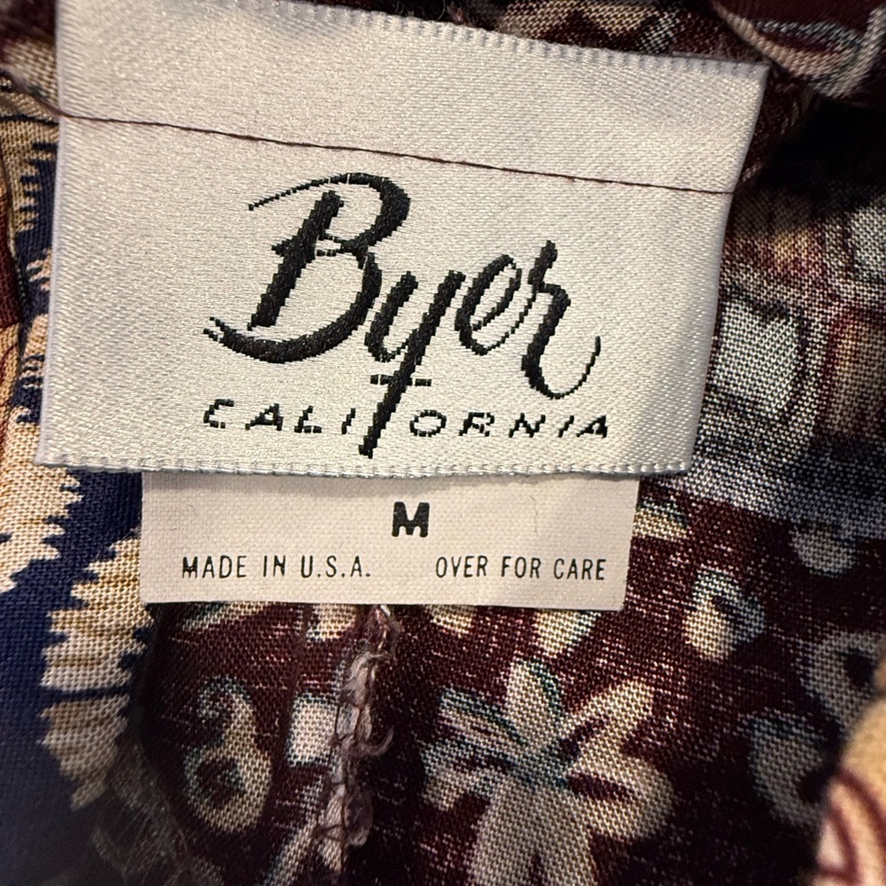 Byer California boho patchwork multi print blue brown lightweight shorts SZ M - Picture 3 of 10
